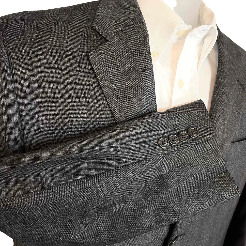 Ralph Lauren Gray Size 41 Long Blazer Wool Cashmere Sport Coat Jacket Glen Check